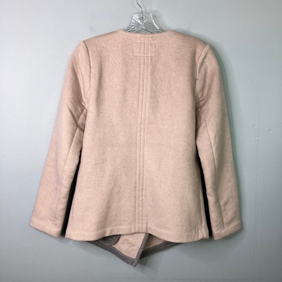 Lucky Brand Beige Tan and Gray Asymmetrical Wool Blend Jacket Women's Size XS - Picture 16 of 16
